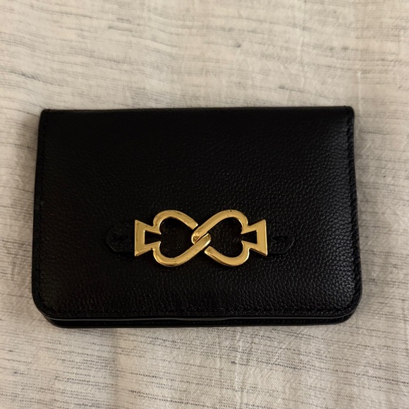 kate spade Handbags - Brand New Black Card Holder with Gold Accent